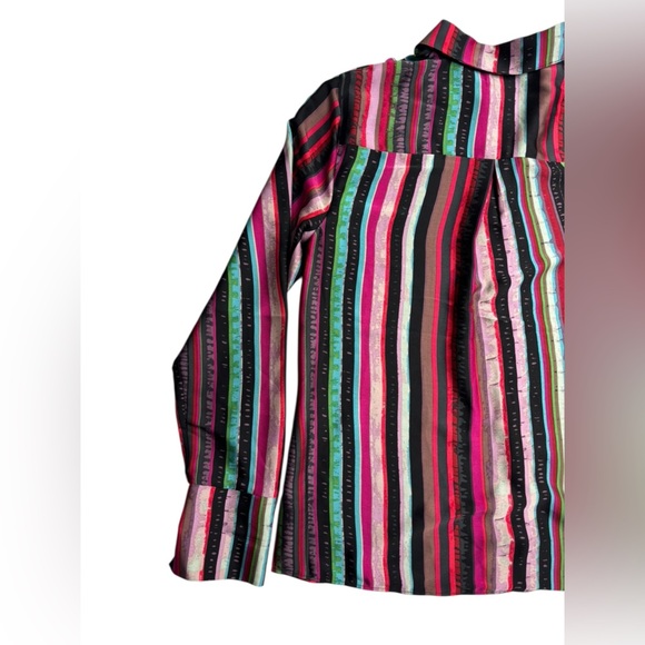 NEW NIC+ZOE Vivid Vision Button Front Business Casual Lightweight Blouse Small - Picture 9 of 13